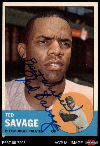 1963 topps 508 ted savage - topps,