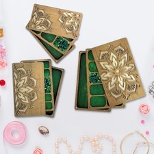 Pilarie de perles en bois, support de perle de perles avec boîte d'organisateur