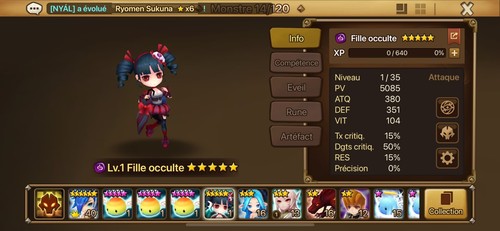 Summoner war dark - occult, girl