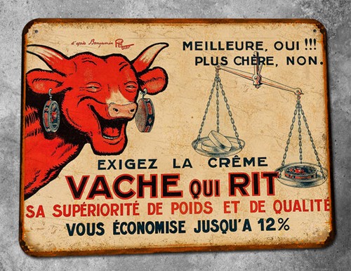 Plaque métal vache - plaque, rit