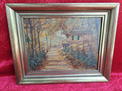 Ancien tableau paysage huile - ancien,