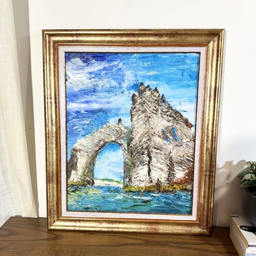 Peinture étretat huile - à, l’huile