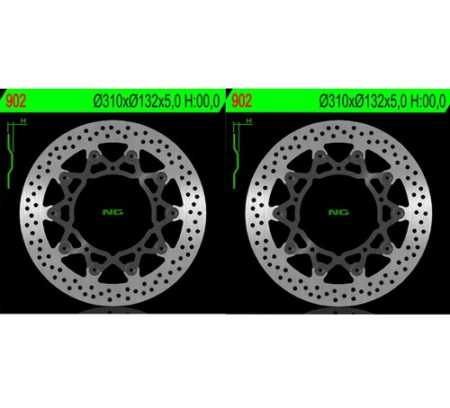 Paire disques frein - disques, ng
