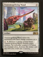 Magic Card TRANSMOGRIFYING WAND / BAGUETTE TRANSFIGURATRICE M19 MTG NM/M VO
