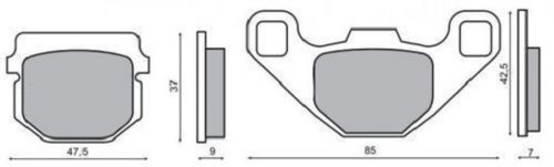 Paire plaquette frein - paire,