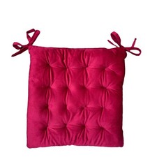 Coussin galette de chaise 40×40 cm – Effet velours Pourpre