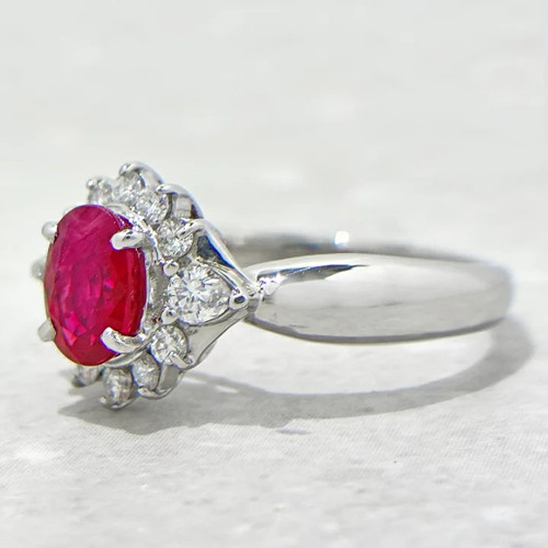 23ct burma rubis bague - 1.23ct,