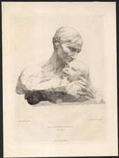 1901 Gravure Eau-forte Henri