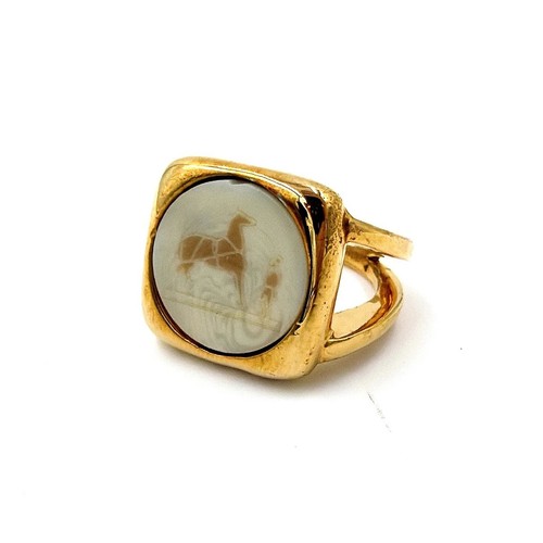 Bague chevalière hermes - bague,