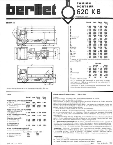 Berliet 620 camion - 620, /