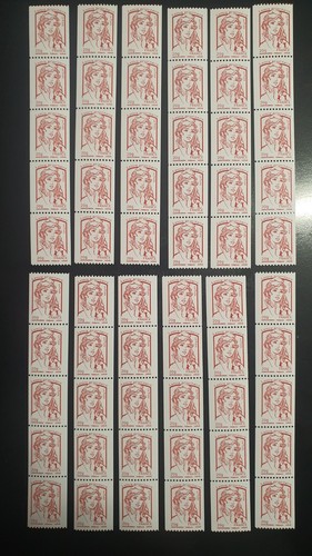 Timbres marianne rouge 20 - rouge,