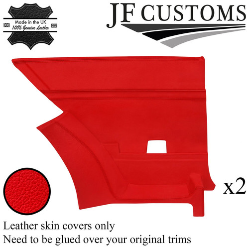 Rouge italien cuir porte - cuir, 2x