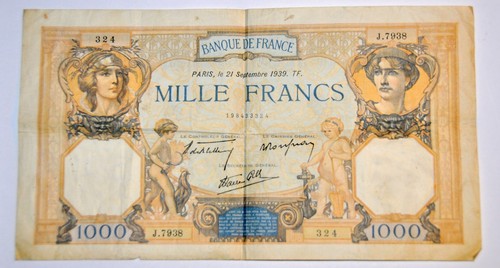 Billet banque 1000 francs - de,