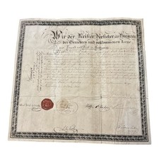 Diplôme Maçonnique - Allemand - 1810