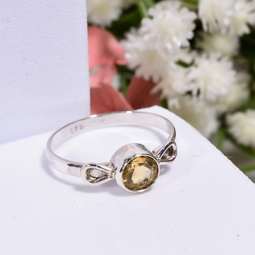 Bague citrine pierre taille - citrine,