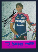 CYCLISME carte cycliste BRAMATI DAVIDE équipe LAMPRE Panaria 1994 Signée