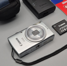 Canon IXUS 145 16,0MP Digital Compact Camera 8x Zoom Silver, Charger, SD, READ