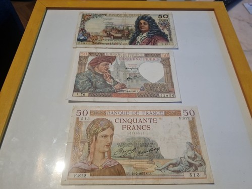 Lot billet franc ancien - billet,