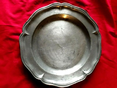 Assiette étain fin xix - 1,