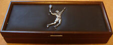 1974 ROYAL LONDON WOOD JEWELRY BOX CASE TENNIS PLAYER