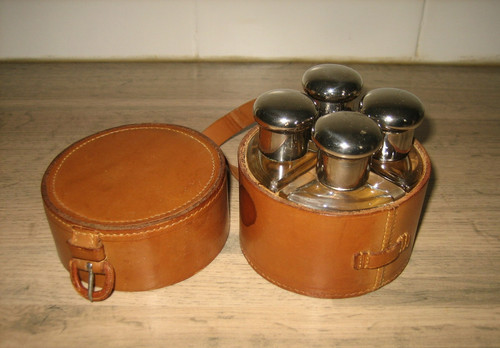Ancien coffret etui cuir - coffret, à