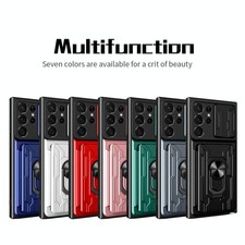 Étui coulissant TPU + PC bleu