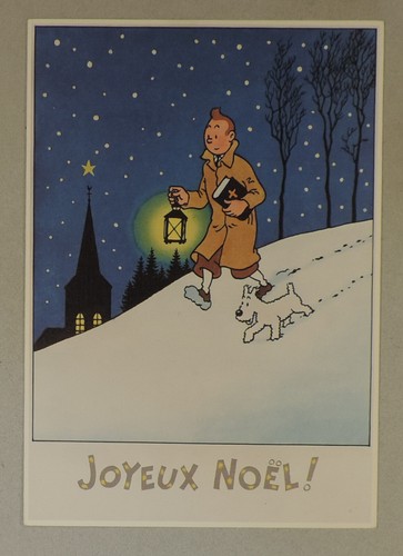 Carte voeux tintin herge - de,