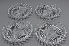 LOT 4 ANCIENS DESSOUS DE CARAFE BOUTEILLE BACCARAT MODELE BAMBOU TORS