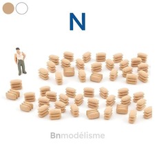 N 1/160 Lot 50 Piles de Sacs, Chargement Sable Diorama Agricole Militaire 1:160