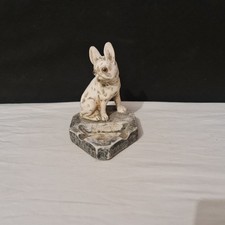 Ancien cendrier publicitaire en plâtre à décor d'un chien - XXe