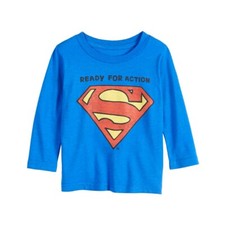 Baby Boy Jumping Beans Superman Long Sleeve Shirt Size 18 M Ready for Action NWT
