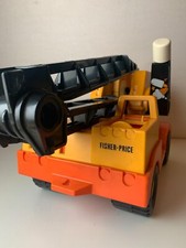 CAMION GRUE FISHER PRICE   VINTAGE - ORANGE