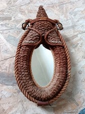 Miroir vintage en corde Audoux