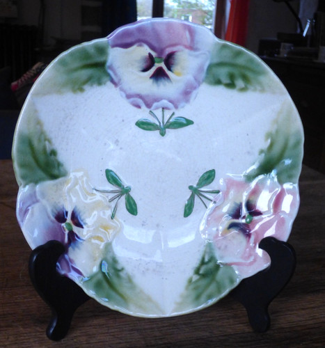 Assiette barbotine terre - assiette, barbotine,
