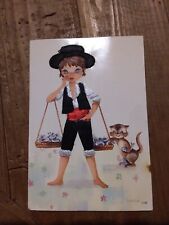 carte postale Broderie Enfant