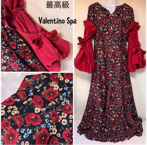 Valentino robe satin floral - valentino, en