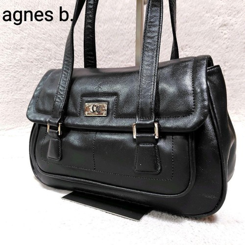 Agnes black leather turn - b,