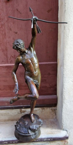 Rarissime sculpture tireur à - rarissime,