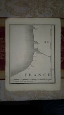 1794 - Carte John Cary objet authentique carte 9 France 