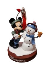 Disney Boule Noel Mickey Snow Man Disneyland Paris Décoration A Suspendre