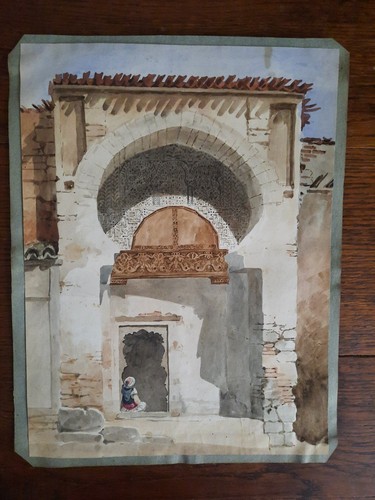 Dessin ancien aquarelle - dessin,