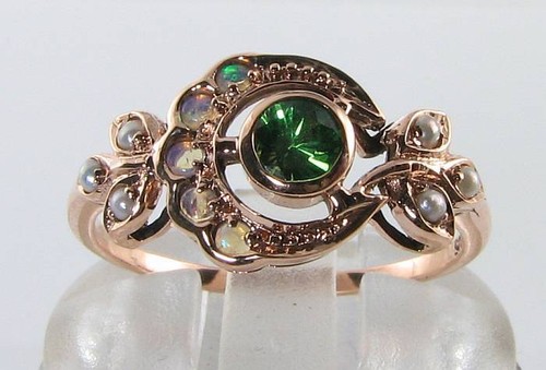 Bague ronde cocktail rose - bague,