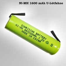 AA 1600mAh 1,2V Avec U-Lötfahne Ni-MH/NiMH Rechargeable Batterie De Remplacement