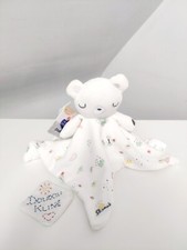 Doudou Plat Carré Ours Blanc
