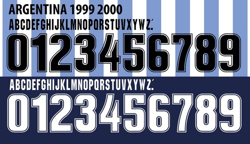 Name number set for argentina - for,
