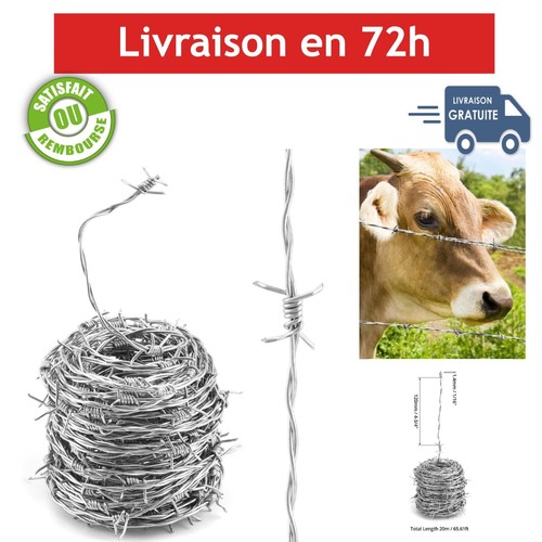 Qwork fil barbelé acier - barbelé, m