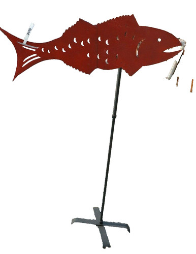 Enseigne poisson rouge sur - enseigne,