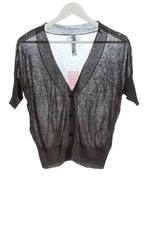 GUESS Cardigan à manches courtes Dames Tricots T EU 36 brun style décontracté