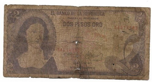 Colombia banknote 2 dos - colombia,