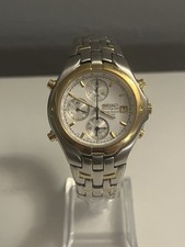 Seiko Chronograph 7t32-6M90 Ton Argent/or Pour Réparation